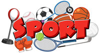 Sport text for banner or poster design